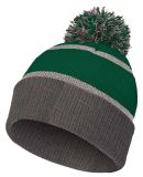 Holloway 223816 8 1/2" Reflective Knit Beanie in Forest/ carbon