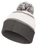 Holloway 223816 8 1/2" Reflective Knit Beanie in White/ carbon
