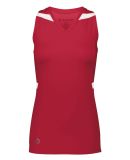 Holloway 221337 Women's PR Max Compression Racerba in Scarlet/ white