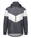 Holloway 229527 Potomac Hooded Jacket in Carbon/ white