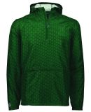 Holloway 229554 Range Hooded Packable Quarter-Zip  in Forest