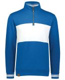 Holloway 229565 All-American Fleece Colorblocked Q in Royal heather/ white