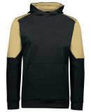 Holloway 222640 Youth Blue Chip Hooded Sweatshirt in Black/ vegas gold