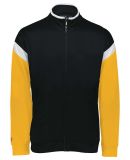 Holloway 229679 Youth Limitless Full-Zip Jacket in Black/ white/ gold