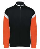 Holloway 229679 Youth Limitless Full-Zip Jacket in Black/ white/ orange