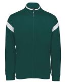 Holloway 229679 Youth Limitless Full-Zip Jacket in Dark green/ white/ dark green