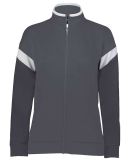 Holloway 229779 Women's Limitless Full-Zip Jacket in Carbon/ white/ carbon
