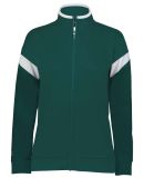 Holloway 229779 Women's Limitless Full-Zip Jacket in Dark green/ white/ dark green