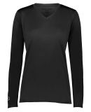 Holloway 222824 Women's Momentum Long Sleeve V-Nec in Black
