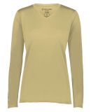 Holloway 222824 Women's Momentum Long Sleeve V-Nec in Vegas gold
