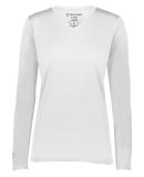 Holloway 222824 Women's Momentum Long Sleeve V-Nec in White