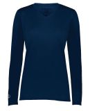 Holloway 222824 Women's Momentum Long Sleeve V-Nec in Navy