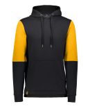 Holloway 222581 All-American Team Fleece Colorbloc in Black/ gold heather