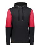 Holloway 222581 All-American Team Fleece Colorbloc in Black/ scarlet heather