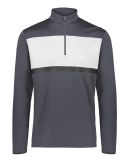 Holloway 222591 Prism Bold Quarter-Zip Pullover in Carbon/ white