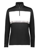 Holloway 222791 Women's Prism Bold Quarter-Zip Pul in Black/ white
