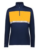 Holloway 222791 Women's Prism Bold Quarter-Zip Pul in Navy/ gold