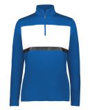 Holloway 222791 Women's Prism Bold Quarter-Zip Pul in Royal/ white