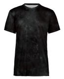 Holloway 222696 Youth Cotton-Touch Cloud T-Shirt in Black cloud print