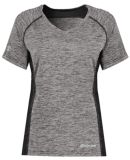Holloway 222771 Women's Electrify CoolCore® V-Nec in Black heather