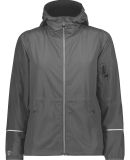Holloway 229782 Women's Packable Hooded Jacket in Carbon