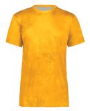 Holloway 222596 Cotton-Touch Cloud T-Shirt in Gold cloud print
