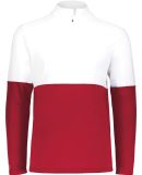 Holloway 223500 Momentum Team Quarter-Zip Pullover in Scarlet/ white