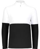 Holloway 223500 Momentum Team Quarter-Zip Pullover in Black/ white