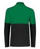 Holloway 223500 Momentum Team Quarter-Zip Pullover in Black/ kelly