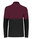 Holloway 223500 Momentum Team Quarter-Zip Pullover in Black/ maroon