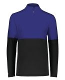 Holloway 223500 Momentum Team Quarter-Zip Pullover in Black/ purple