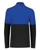 Holloway 223500 Momentum Team Quarter-Zip Pullover in Black/ royal