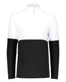 Holloway 223600 Youth Momentum Team Quarter-Zip Pu in Black/ white