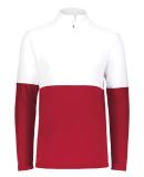 Holloway 223600 Youth Momentum Team Quarter-Zip Pu in Scarlet/ white