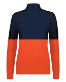 Holloway 223700 Women's Momentum Team Quarter-Zip  in Orange/ navy