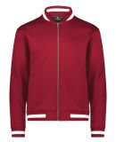 Holloway 223647 Youth V-Street Full-Zip Jacket in Scarlet/ white