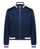 Holloway 223747 Women's V-Street Full-Zip Jacket in Navy/ white