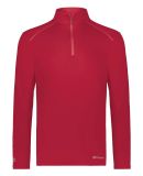 Holloway 222140 CoolCore® Quarter-Zip Pullover in Scarlet