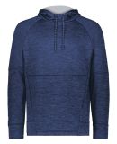 Holloway 223580 All-Pro Performance Fleece Hooded  in Navy heather/ silver