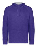 Holloway 223580 All-Pro Performance Fleece Hooded  in Purple heather/ silver