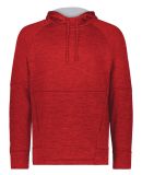 Holloway 223580 All-Pro Performance Fleece Hooded  in Scarlet heather/ silver