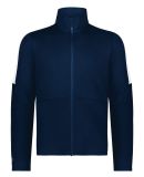 Holloway 223630 Youth Crosstown Full-Zip Jacket in Navy/ white