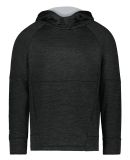 Holloway 223680 Youth All-Pro Performance Fleece H in Black heather/ silver