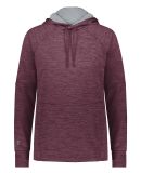 Holloway 223780 Women's All-Pro Performance Fleece in Maroon heather/ silver