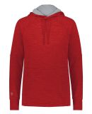 Holloway 223780 Women's All-Pro Performance Fleece in Scarlet heather/ silver