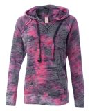 MV Sport W1162 Women’s Courtney Burnout V-Notch  in Raspberry swirl