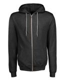 MV Sport 2349 Retro Heather Full-Zip Hooded Sweats in Charcoal