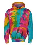 MV Sport 1290 Classic Fleece Tie-Dye Hooded Sweats in Rainbow