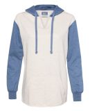 MV Sport W20145 Women’s French Terry Hooded Pull in Stonewash/ oatmeal