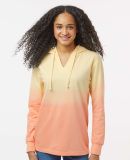 MV Sport W20185 Women's French Terry Ombré Hooded in Sunray/ creamsicle